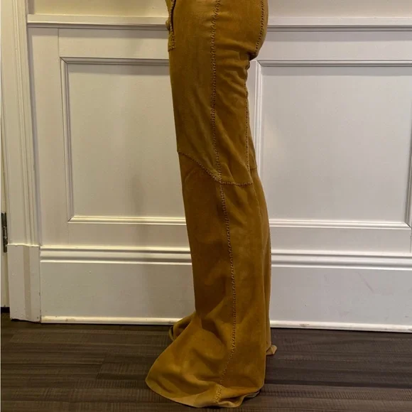 VTG 1970s North Beach Leather Whipstitch Leather Pants Ladies Fit Like Women’s 2 - Picture 4 of 5